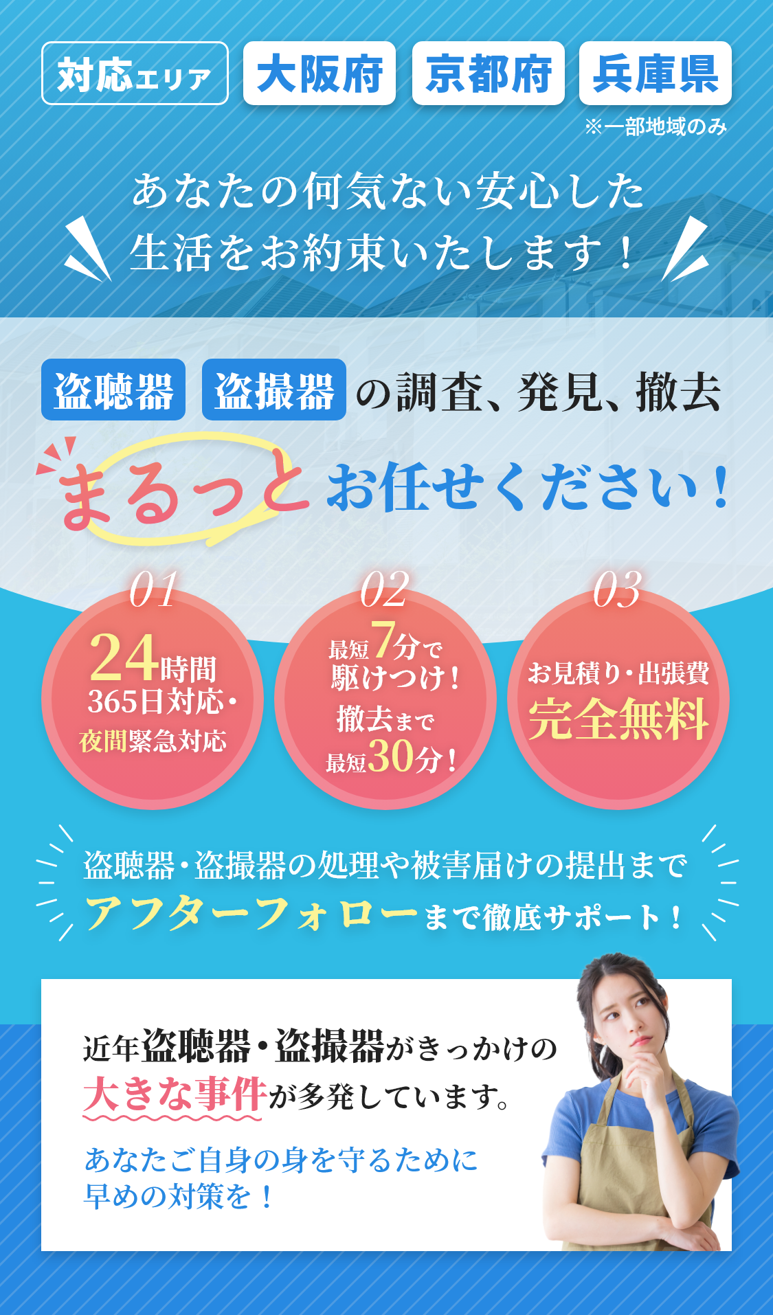 盗聴・盗撮の発見・調査のプロ集団にお任せください